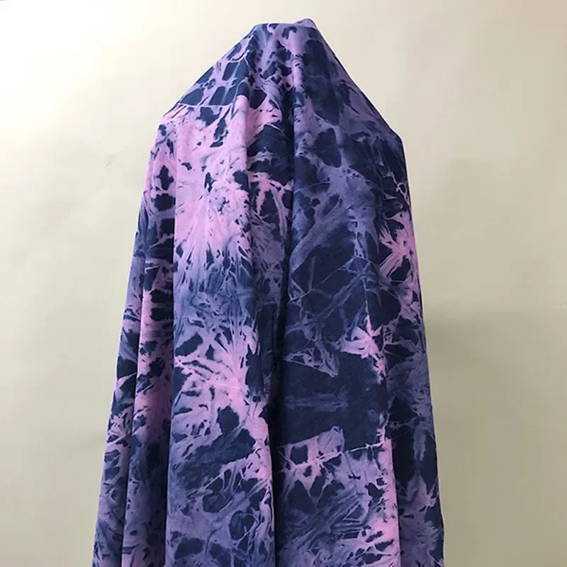 Sewing Batik Fabric - Tessuto Denim Lavato Tie-Dye 50x170cm, Cotone