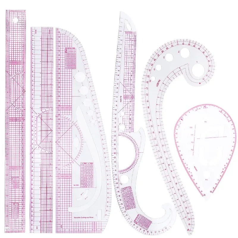 Sewing Gauge Ruler - 6 pezzi righello curva francese righello
