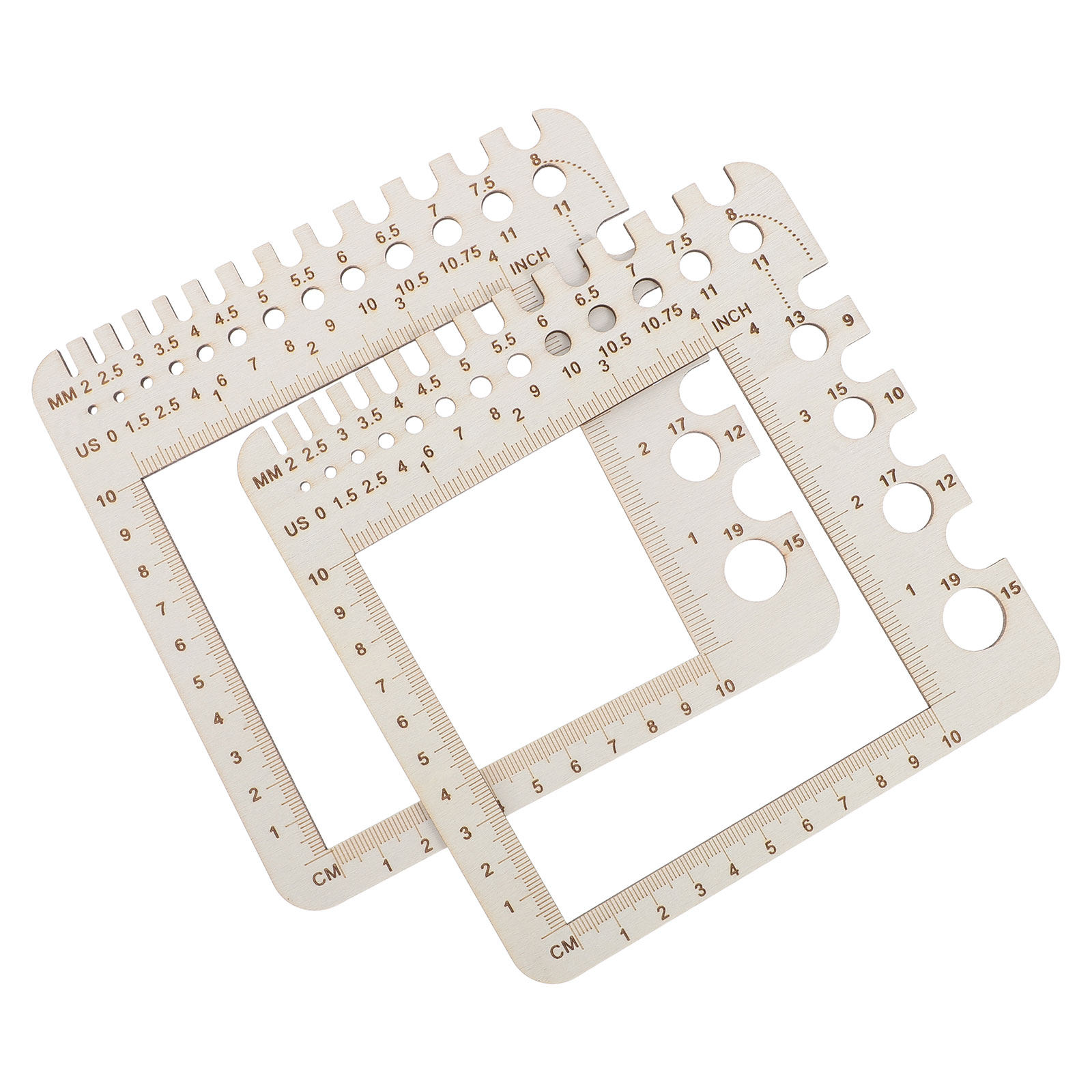 Sewing Gauge Ruler - 2 pezzi di righello in legno