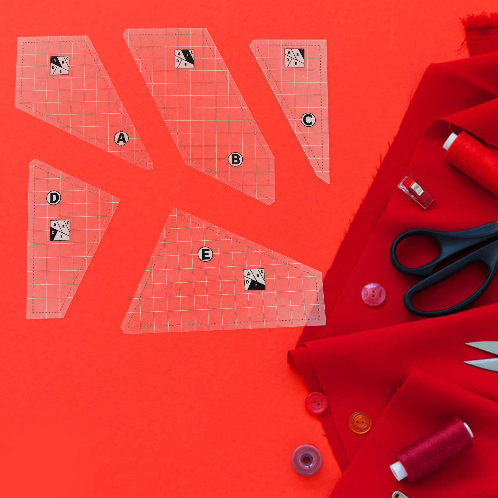 Set di 5 modelli per il patchw - Sewing Gauge Ruler recensione e prezzo